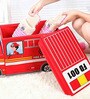 School Bus Kids Storage Box in Red