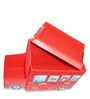School Bus Kids Storage Box in Red