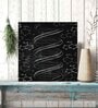 Science Textured Black Wood Framed Art Print