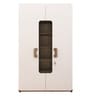 Scion 2 Door Wardrobe in Frosty White & Cairo Walnut Finish