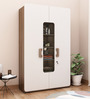 Scion 2 Door Wardrobe in Frosty White & Cairo Walnut Finish