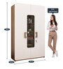 Scion 2 Door Wardrobe in Frosty White & Cairo Walnut Finish