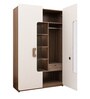 Scion 2 Door Wardrobe in Frosty White & Cairo Walnut Finish