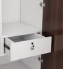 Scion 2 Door Wardrobe in White Lily & Walnut Finish