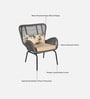 Sconce Rope Chair in Grey Finish Sconce Rope Chair in Grey Finish