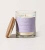 Sagittarius Zodiac Candle Glass & Wax With Blue Topaz Stone