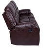 Scotland Leatherette Manual 3 Seater Recliner In Brown Colour