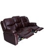 Scotland Leatherette Manual 3 Seater Recliner In Brown Colour