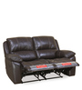 Scott Leatherette Manual 2 Seater Recliner in Dark Brown Colour