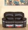 Scott Leatherette Manual 2 Seater Recliner in Dark Brown Colour
