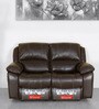 Scott Leatherette Manual 2 Seater Recliner in Dark Brown Colour