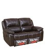 Scott Leatherette Manual 2 Seater Recliner in Dark Brown Colour