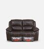 Scott Leatherette Manual 2 Seater Recliner in Dark Brown Colour