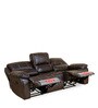 Scott Leatherette Manual 3 Seater Recliner in Dark Brown Colour