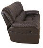 Scott Leatherette Manual 3 Seater Recliner in Dark Brown Colour
