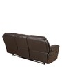 Scott Leatherette Manual 3 Seater Recliner in Dark Brown Colour