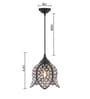 Scott Black Crystal Hanging Light