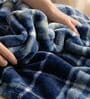 Blue Scott Cloudy Mink Silky-Soft All Season Single Blanket