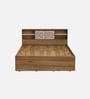 Scout Queen Size Bed in Lyon Teak Finish with Box Storage