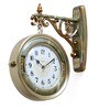 Scroll Station Clock Gold