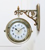 Scroll Station Clock Gold