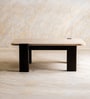 Sculpt Edge Marble Top Coffee Table In Dark Walnut Finish