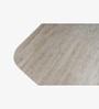 Sculpt Edge Marble Top Coffee Table In Dark Walnut Finish