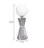Sculpt Forme Hourglass Marble-Finish Table Lamp Grey & Chrome