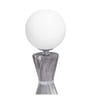 Sculpt Forme Hourglass Marble-Finish Table Lamp Grey & Chrome