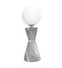 Sculpt Forme Hourglass Marble-Finish Table Lamp Grey & Chrome