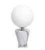 Sculpt Forme Hourglass Marble-Finish Table Lamp White & Chrome