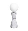 Sculpt Forme Hourglass Marble-Finish Table Lamp White & Chrome