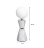 Sculpt Forme Hourglass Marble-Finish Table Lamp White & Chrome
