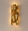 Sculptural Golden Textured Wall Sconce