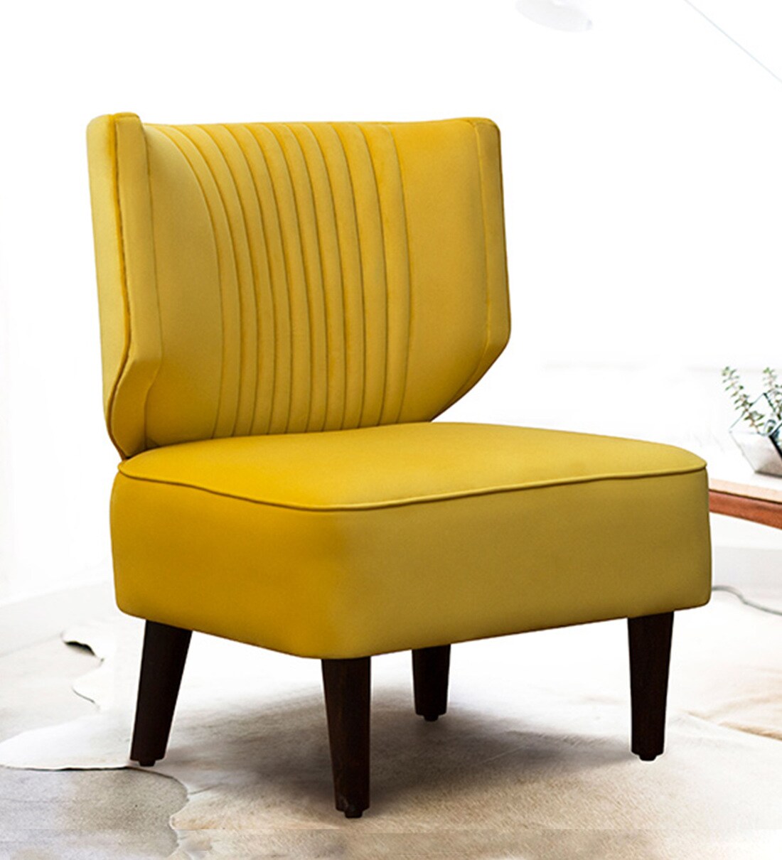 Buy Seattle Slipper Chair In Yellow Colour at 10 OFF by Care Furniture