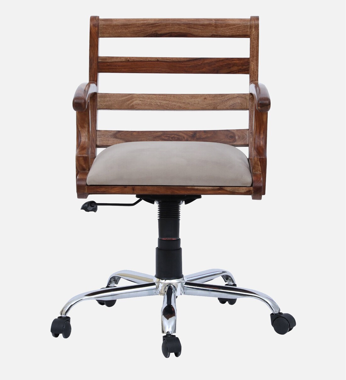 Wooden desk discount chair with wheels