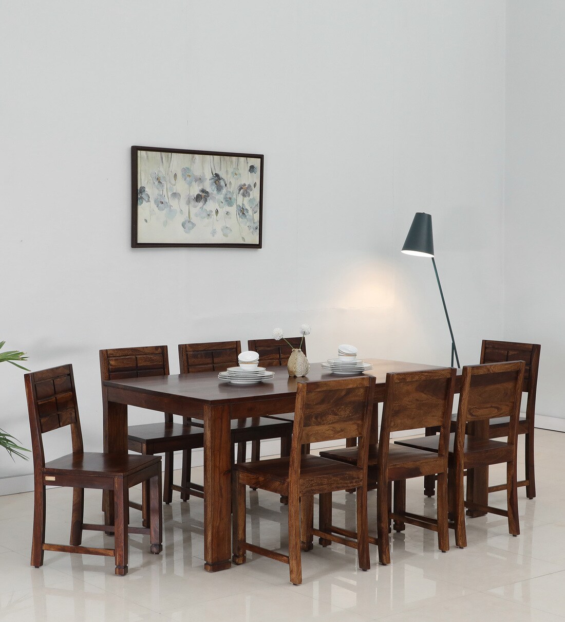 Buy Segur Sheesham Wood 8 Seater Dining Set In Provincial Teak