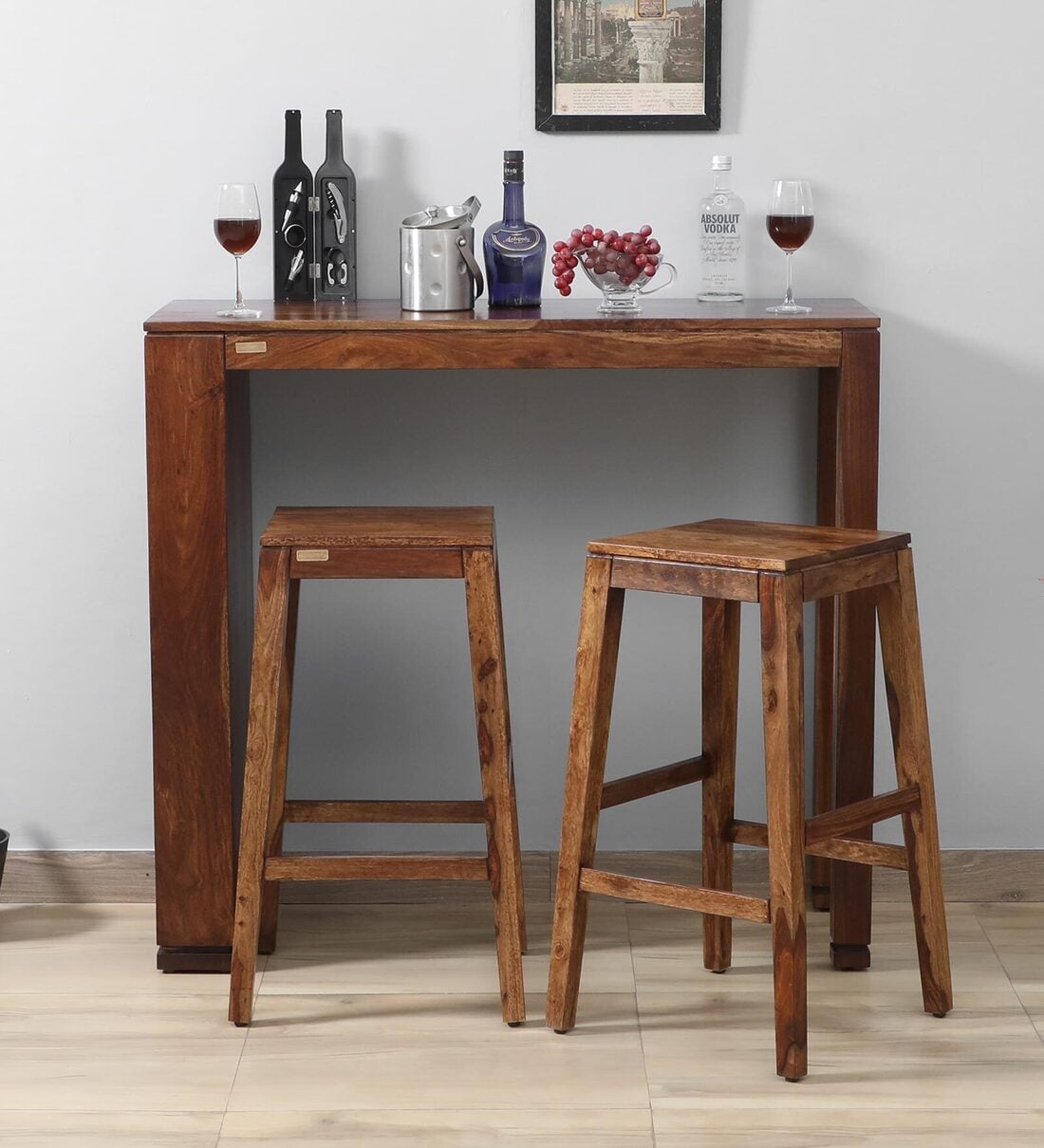 Wooden bar stool and 2024 table set