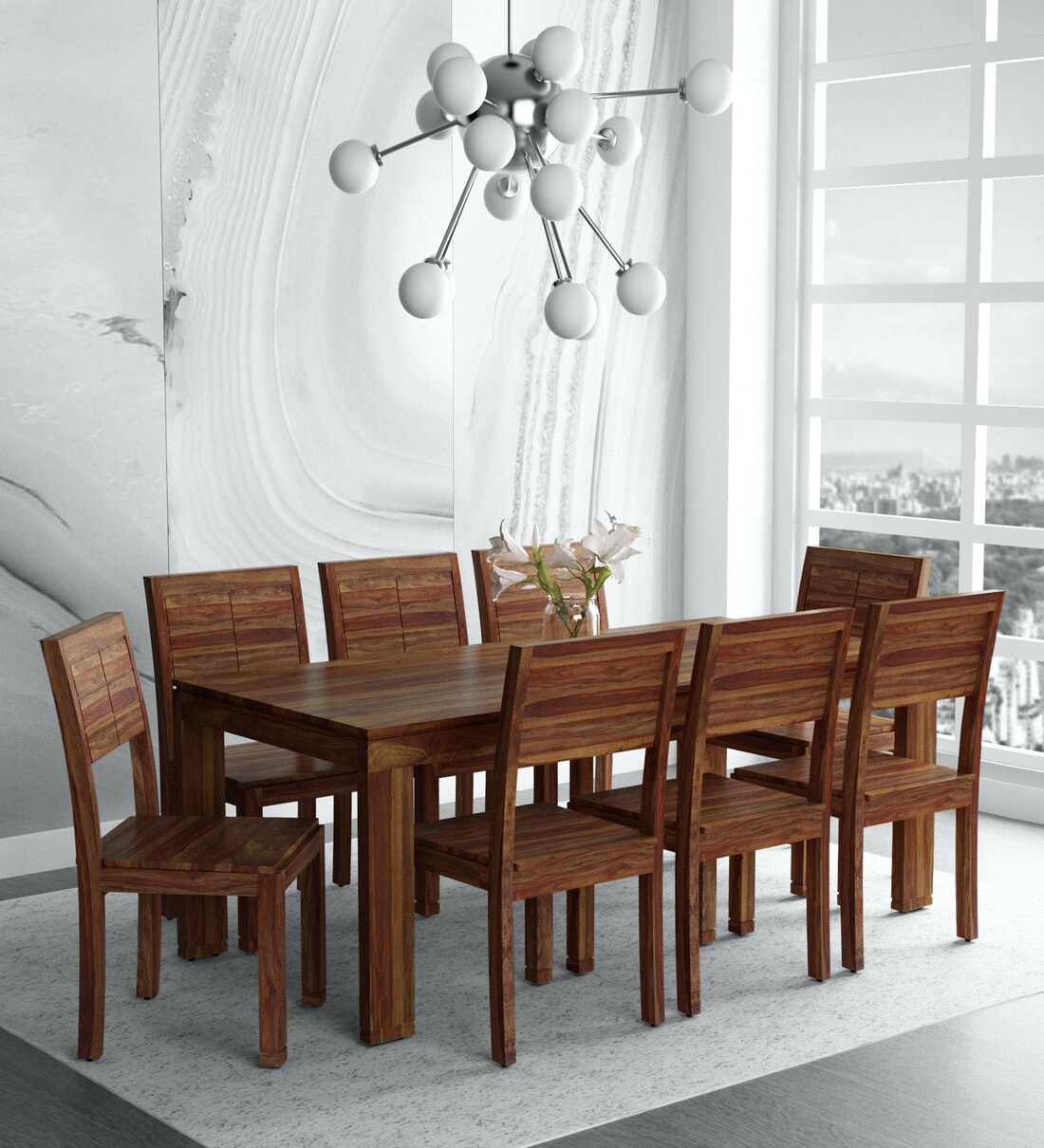 8 seater teak dining set