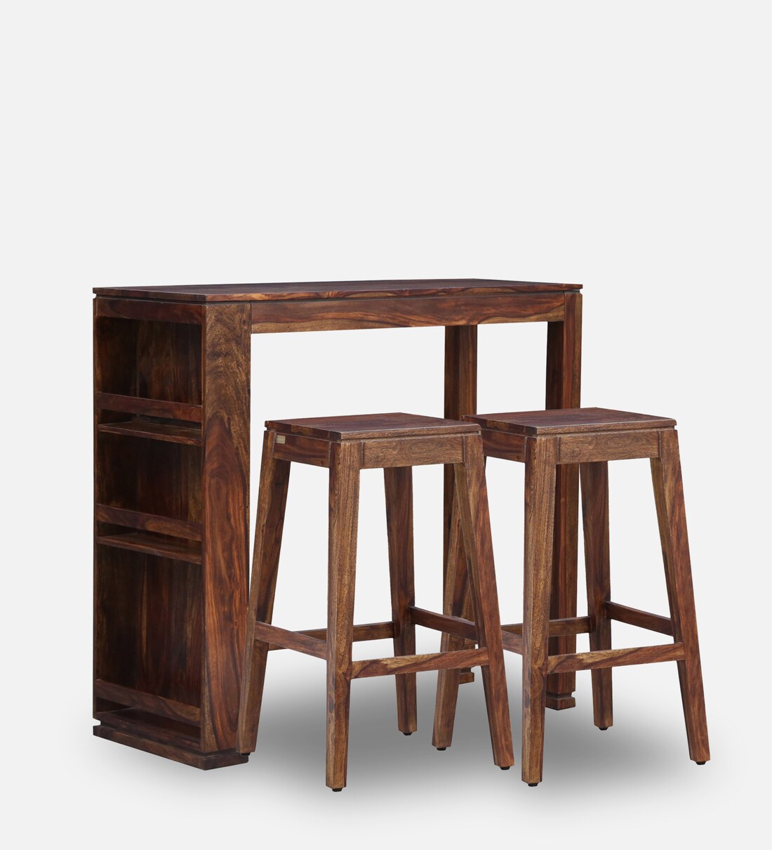 Buy Segur Solid Wood Bar Table Set In Provincial Teak Finish By Woodsworth Online Bar Table