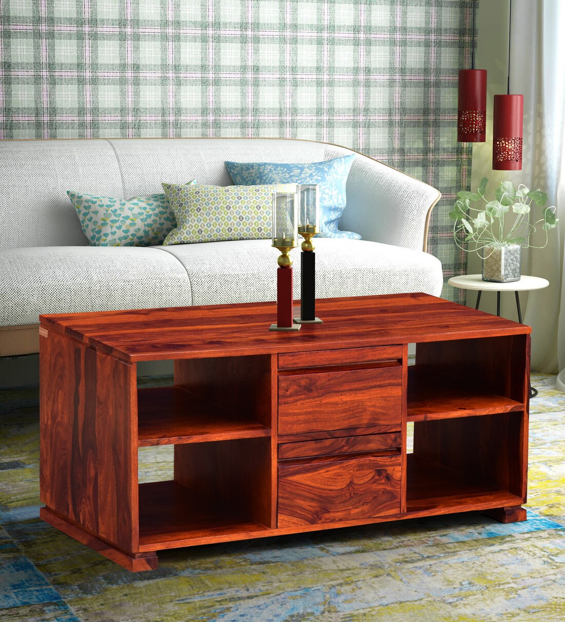 Buy Segur Solid Wood Coffee Table In Honey Oak Finish By Woodsworth