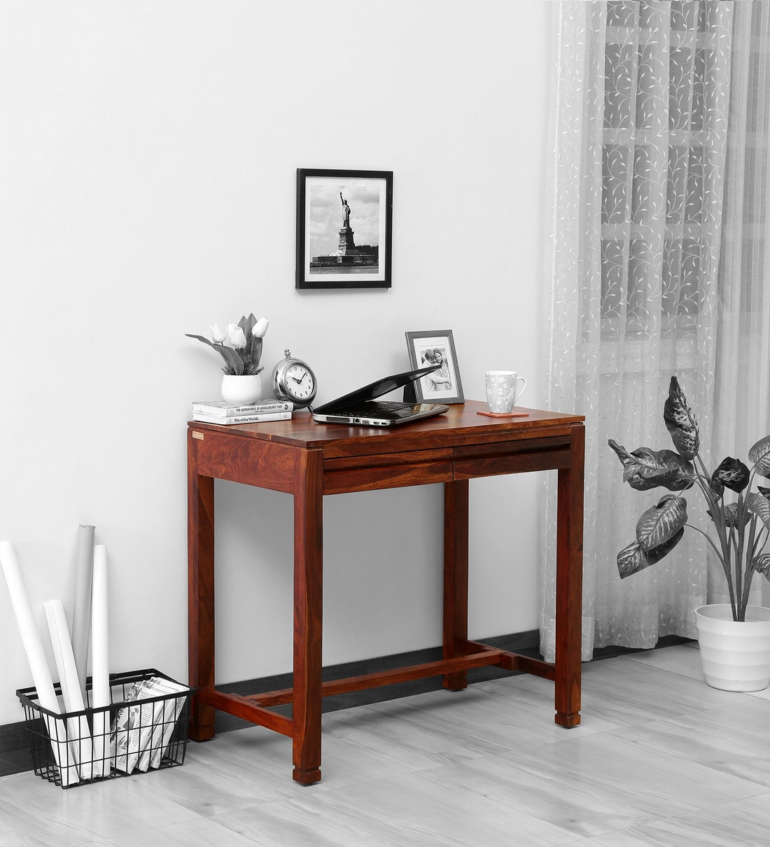 Buy Segur Solid Wood Study Table In Honey Oak Finish Woodsworth By Pepperfry Online Modern Writing Tables Tables Furniture Pepperfry Product