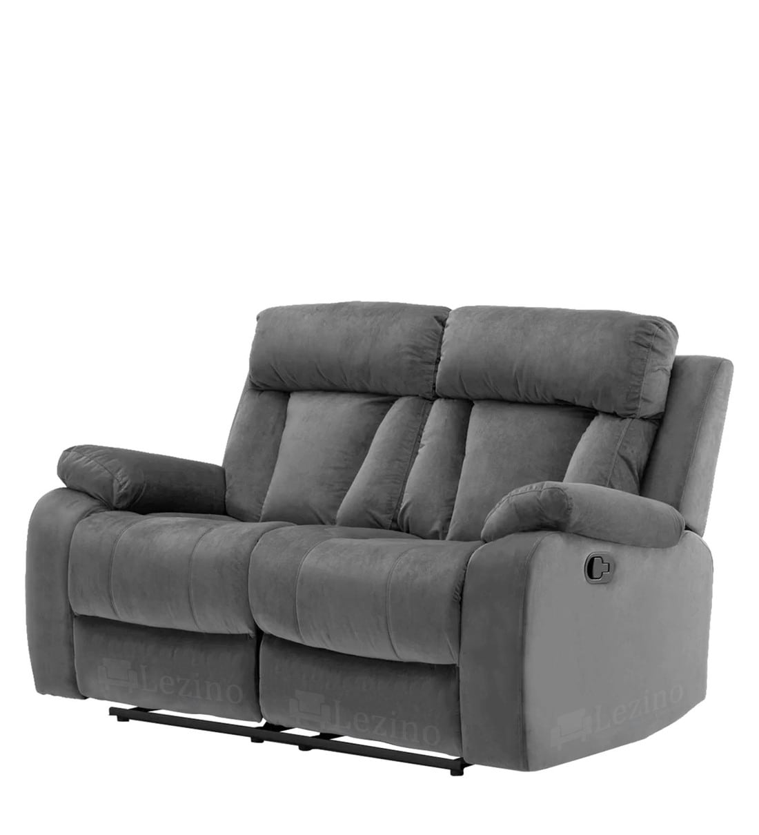 Buy Selino Fabric Manual 2 Seater Recliner in Grey Colour by Lezino ...