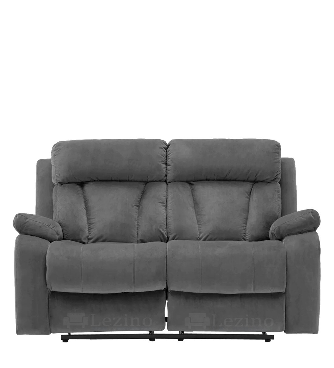 Buy Selino Fabric Manual 2 Seater Recliner in Grey Colour by Lezino ...