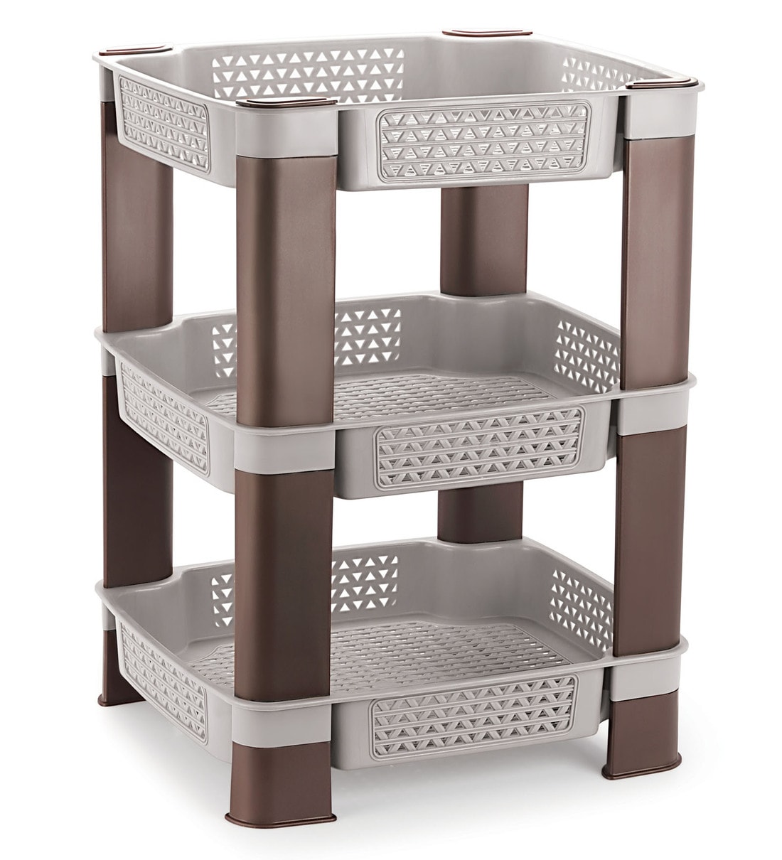 Buy Plastic 3 Tier Kitchen Storage Racks By Selvel Online - Kitchen