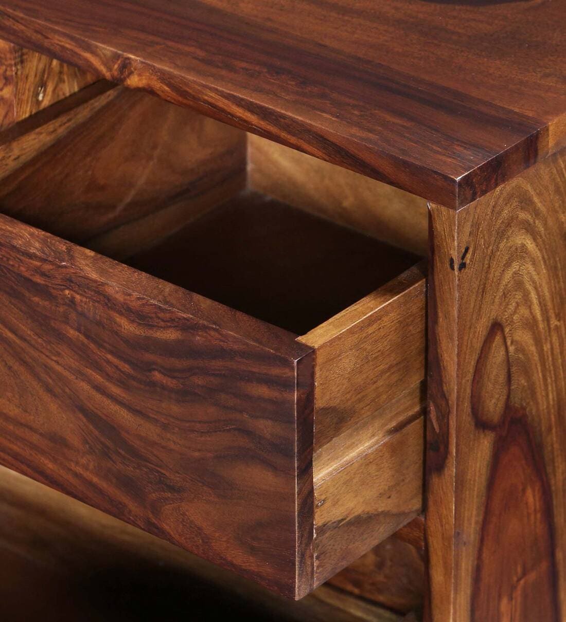 Buy Sencillo Sheesham Wood Lhs Bedside Table In Provincial Teak