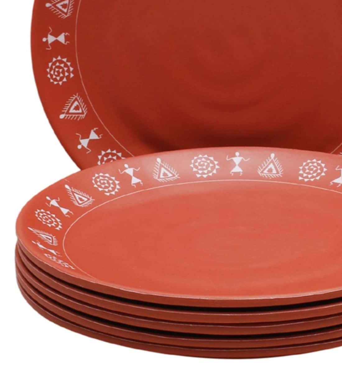 Buy Servewell Terracotta Look Melamine Dinner Plates & Bowls Set of
