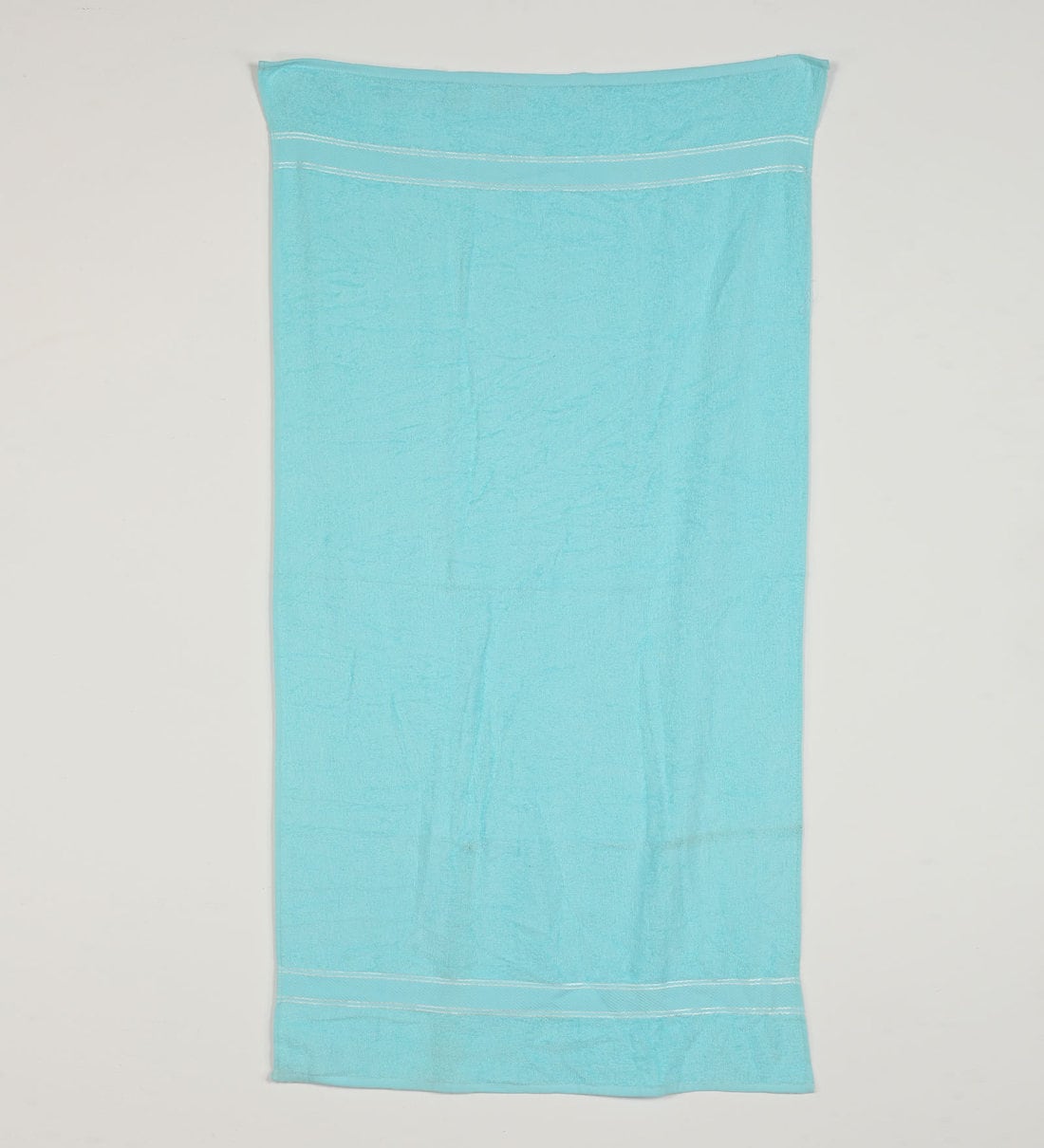 Buy Set of 2 Aqua & Navy Blue Cotton 360 GSM Bath Towels by Eurospa