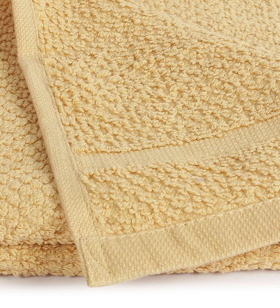 Buy Beige Cotton 350 GSM Set of 2 Hand Towels by Softweave Online