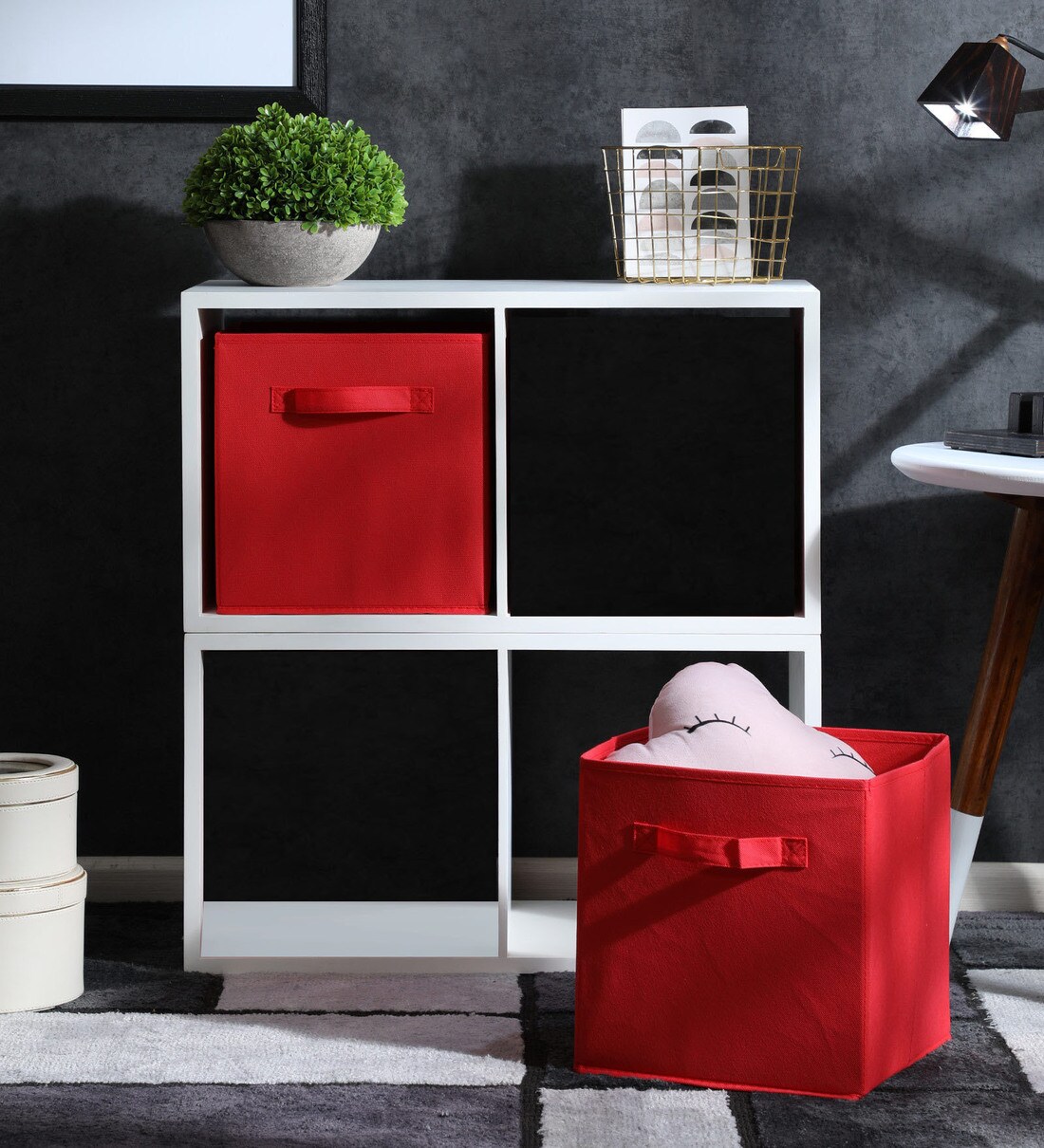 Buy Set of 2 Birch Wood Box Storage in White by Lycka Online